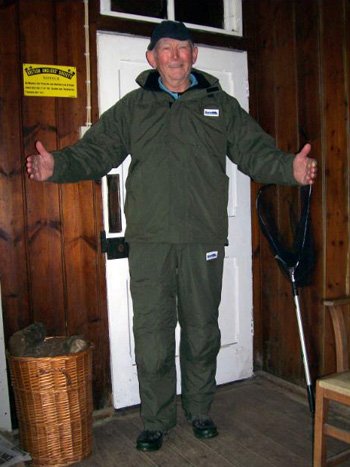 Don Burt modelling the 'Hardwear' Jacket and Trousers.