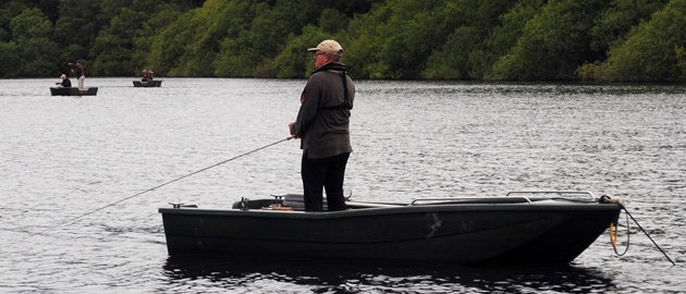 Visitors at Powdermill Reservoir