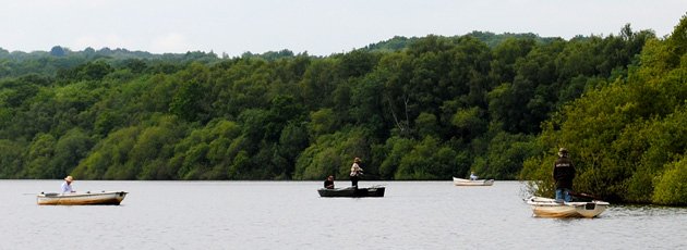 Plenty of Boats Were Out at the Reservoir