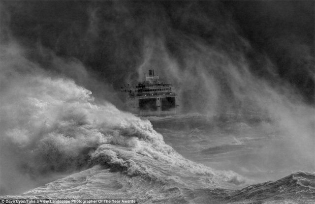 David Lyons' image of a ferry leaving Newhaven harbour