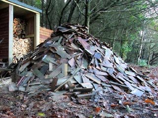 The Kindling Mountain Sawn and Ready For 'Chopping'