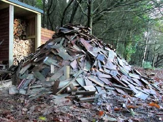 The Kindling Mountain Sawn and Ready For 'Chopping'