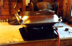 Smoking process in progress